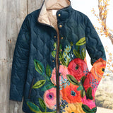 Frances | Lantlig blommig quiltad jacka