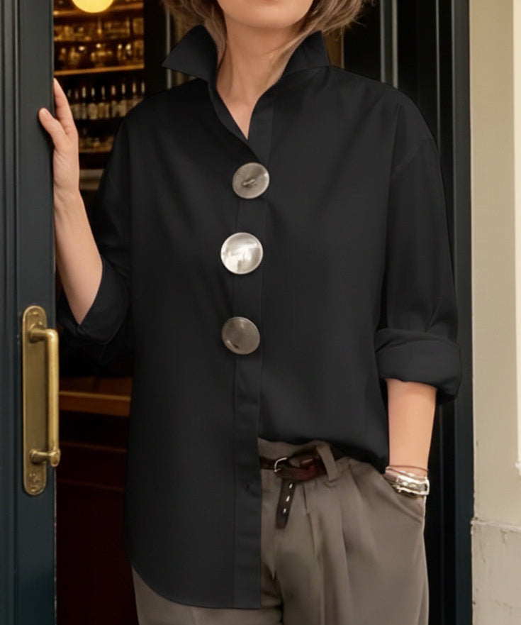 Elegant Skjorta med Stora Knappar Sophie