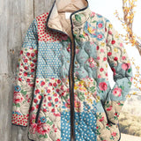 Marjorie | Blommönstrad quiltad jacka