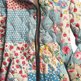 Marjorie | Blommönstrad quiltad jacka