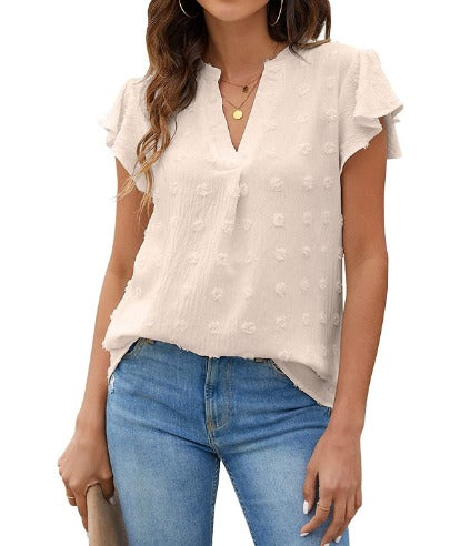 Blus Chic i Patchwork med Volanger Kari