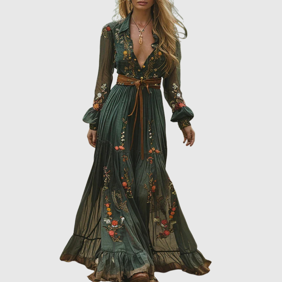 Emelie – Romantisk boho-maxiklänning