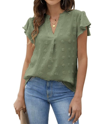 Blus Chic i Patchwork med Volanger Kari