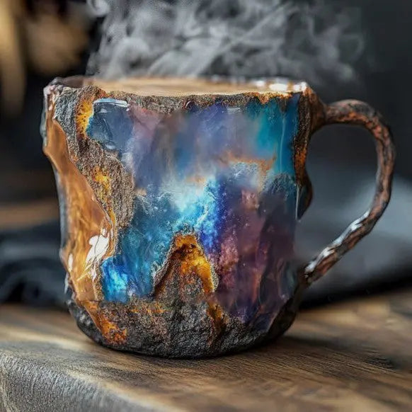 Kristallinfunderade mineral kaffemuggar