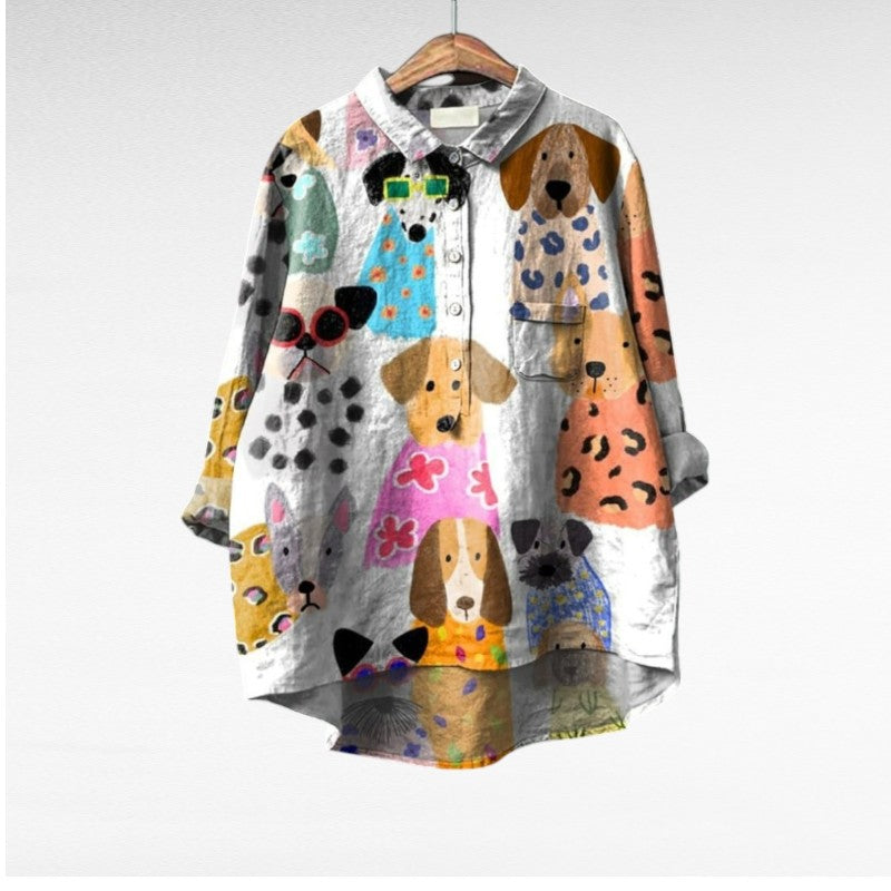 Elegant Blus med Mönster Émilie