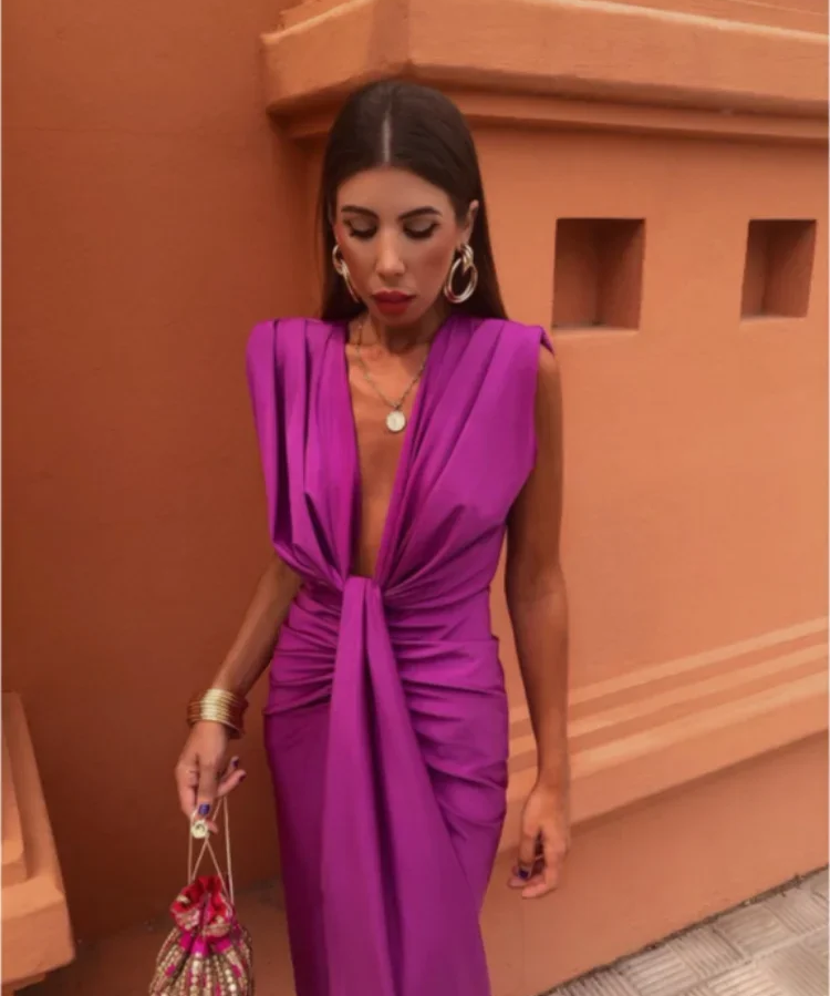 Bodil – Elegant plisserad klänning