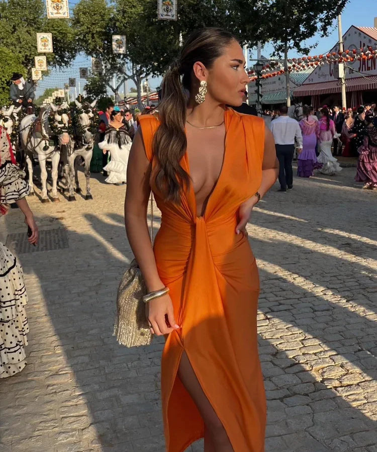Bodil – Elegant plisserad klänning
