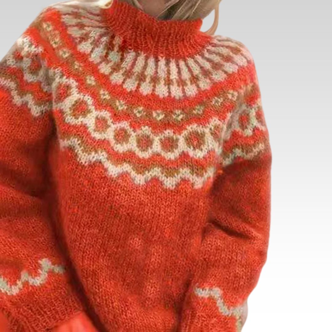 Hanna | Orange tröja med bågform