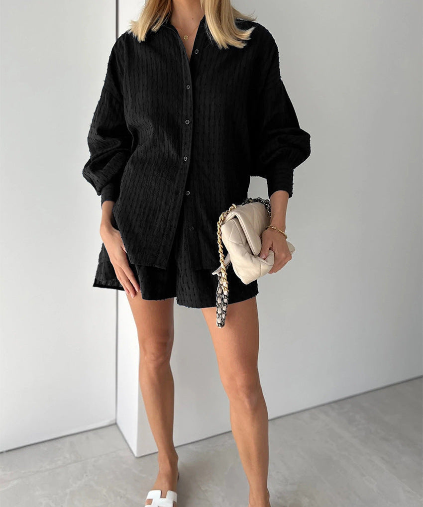Charlotta – Lätt skjort- och shortsset