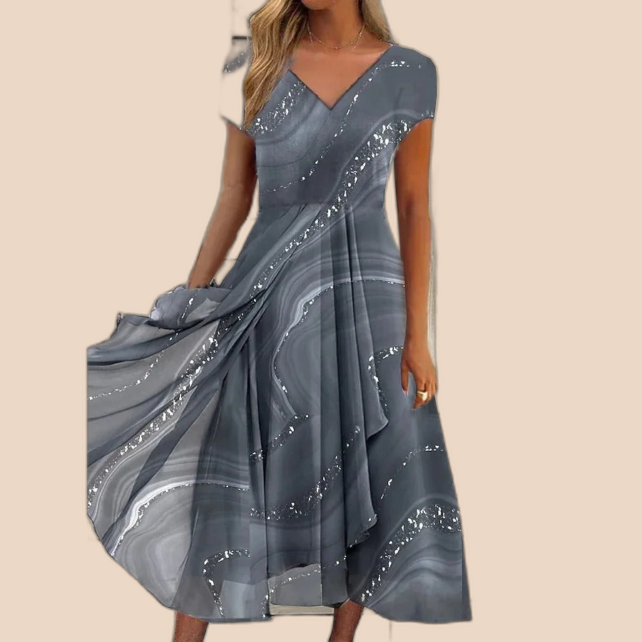 Anneli – Elegant flödande midiklänning