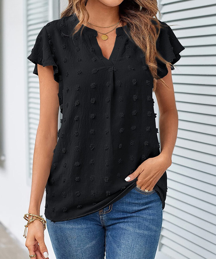 Blus Chic i Patchwork med Volanger Kari