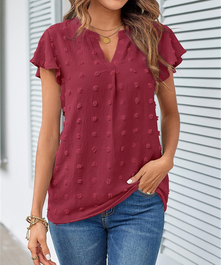 Blus Chic i Patchwork med Volanger Kari