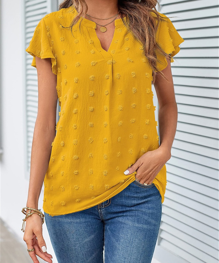 Blus Chic i Patchwork med Volanger Kari