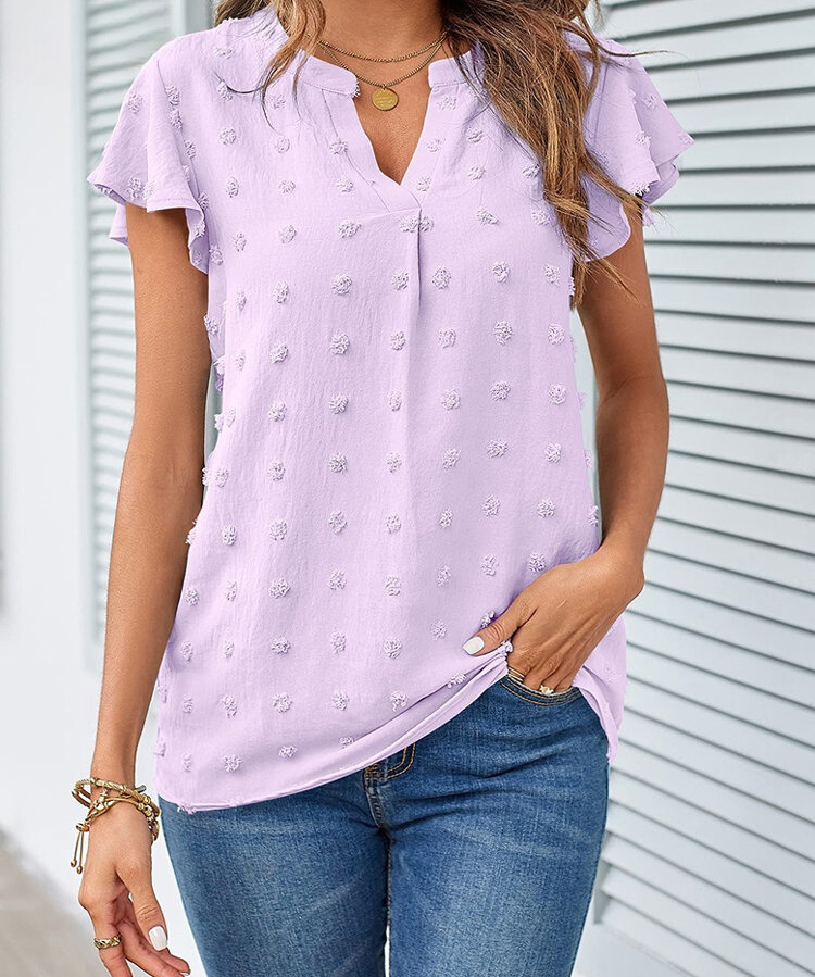 Blus Chic i Patchwork med Volanger Kari