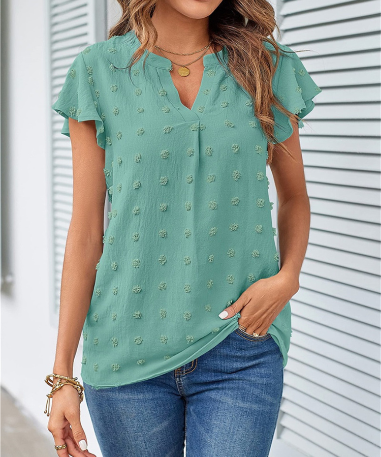 Blus Chic i Patchwork med Volanger Kari
