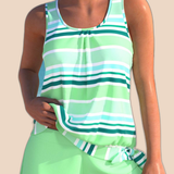 Berit – Avslappnat randig tankini