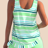 Berit – Avslappnat randig tankini