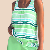 Berit – Avslappnat randig tankini