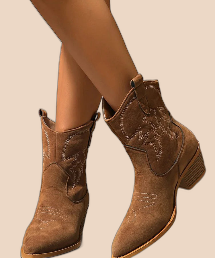Elisabet – Spetsig western-ankelboot