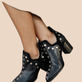 Matilda – Nитade ankelboots med bred klack